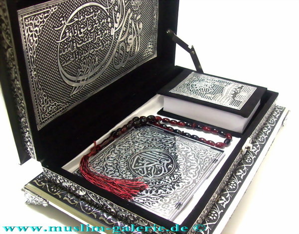 Quran chest black silver