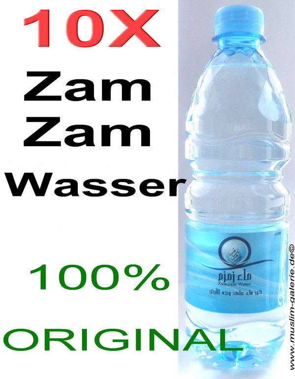 10 X Zamzam Wasser aus Mekka Brunnen 500 ml Original