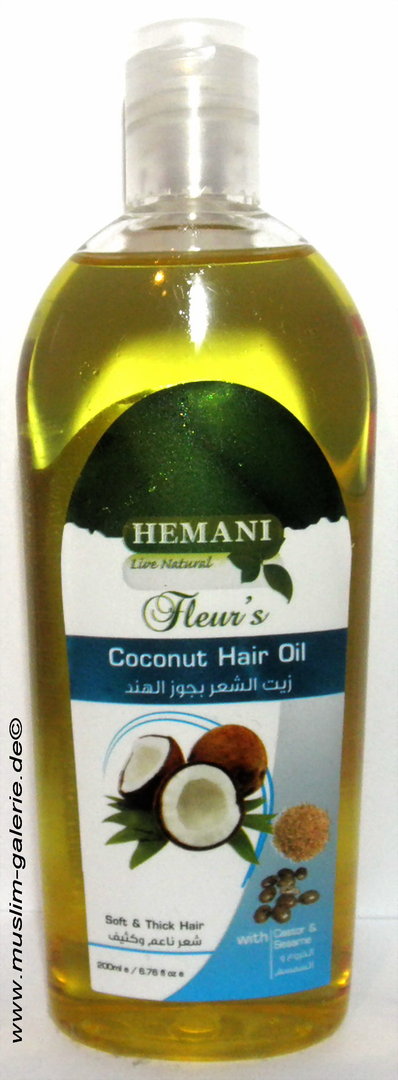 Hemani Kokosöl+ Rizinusöl (Castor Oil) & Sesamöl 200 ml