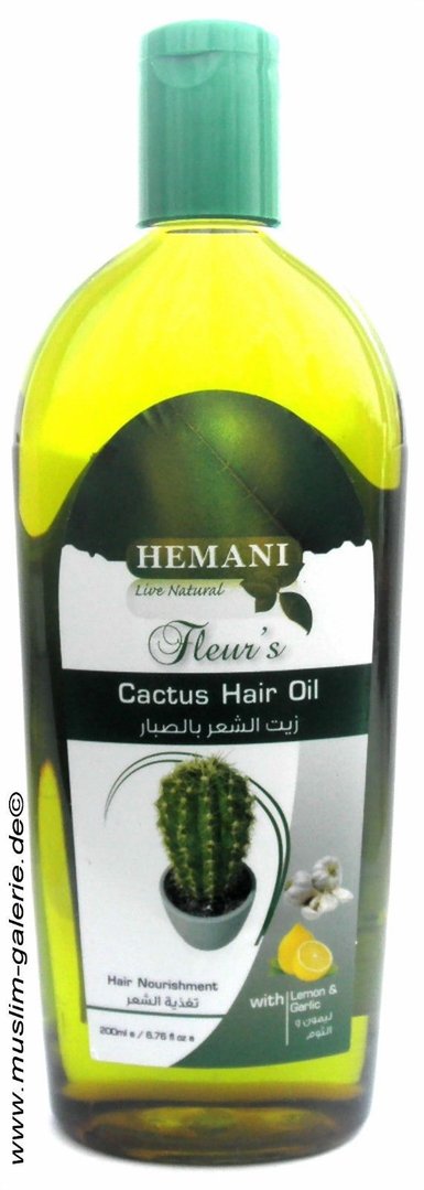 Hemani Kaktus Öl Haaröl+Knoblauch & Zitrone 200 ml